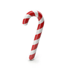 Cute Holiday Candy Cane with Red and White Stripes