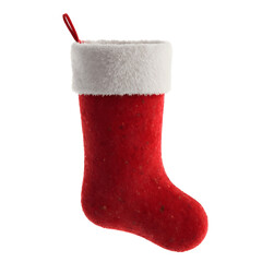 Cute Red Christmas Sock with Festive Design