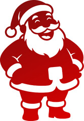 Happy Santa Claus Vector Icon Standing With Confidence And Smiling Face