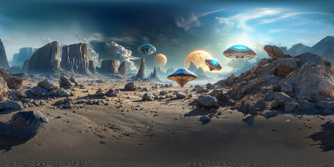 Alien series v34 8K VR 360 Equirectangular Spherical Panorama