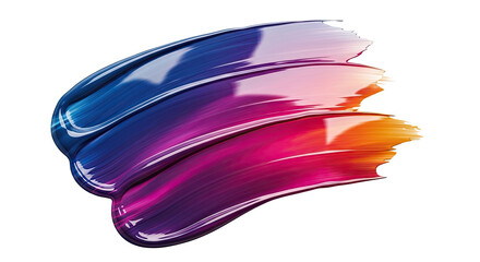 Multi shade glossy smear dynamic shiny effect over white