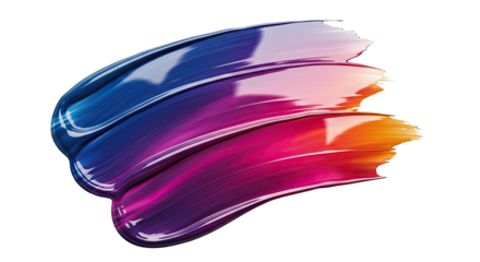 Multi shade glossy smear dynamic shiny effect over white