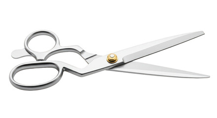 Professional Silver Tailor Scissors Isolated On Black Background