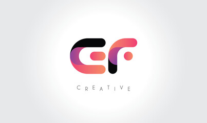 EF Modern Gradient Abstract Logo – Creative Rounded Lettermark Branding Design