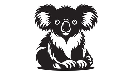 black color animal animal silhouette vector illustration, solid white background