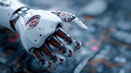 Advanced robotics: Conceptual rendering of a futuristic robotic hand system