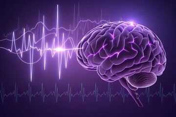Human Brain Anatomy and Medical Scan Technology Concept