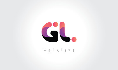 GL Modern Gradient Abstract Logo – Creative Rounded Lettermark Branding Design © FAZAR