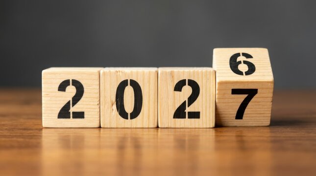 transition of new year 2026 into 2027