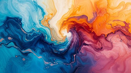 Color Collision: Harmony in Motion, abstract colorful background 