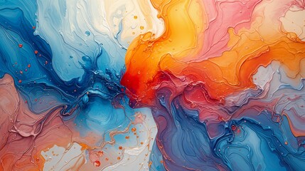 Color Collision: Harmony in Motion, abstract colorful background 