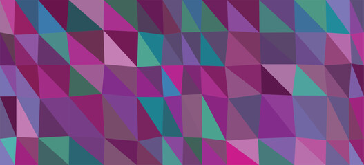 Abstract Geometric Pattern of Purple Pink and Teal Triangles Keywords: abstract, geometric