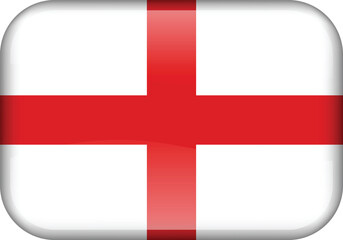 Obraz premium England Flag 3D Glossy Round Button Design
