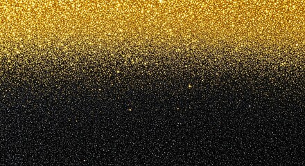 Gold to Black Glitter Gradient Luxury Background