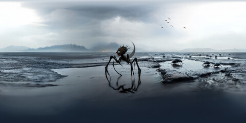 Alien series v41 8K VR 360 Equirectangular Spherical Panorama