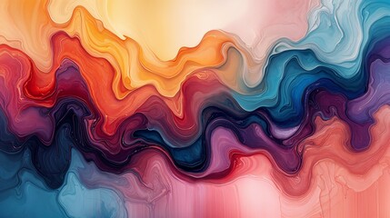 Color Collision: Harmony in Motion, abstract colorful background 