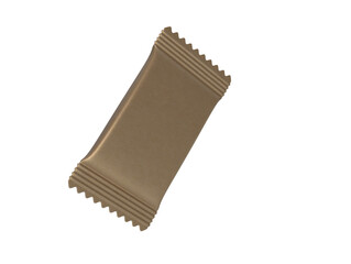3D Render a chocolate bar is shown on a white background