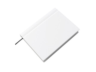 3D Render a white notebook with a black pen on top of it