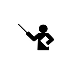 Teacher Icon with Pointer and Book