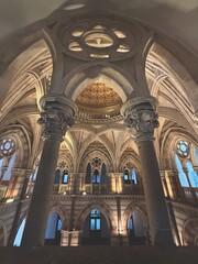 Obraz premium interior of the cathedral of st nicholas in prague