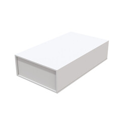 3D Render a white box with a drawer on top