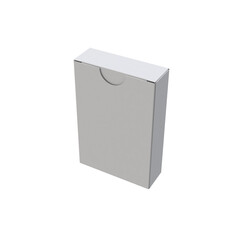 3D Render a white box with a handle on a white background