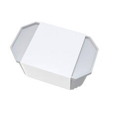 3D Render a white box with a lid and a window