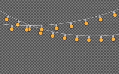 Illuminating bulb garland backdrop radiating glow creating atmosphere with light string decoration and hanging bulb arrangement design element