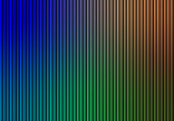 Abstract vertical stripes gradient of blue green and brown colors