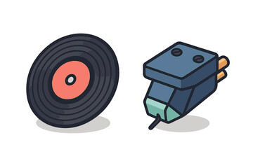 Classic vinyl record and turntable cartridge for analog music playback equipment