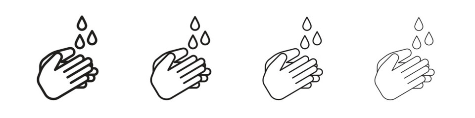 Obraz premium Handwashing icon. Vector isolated pictograms.
