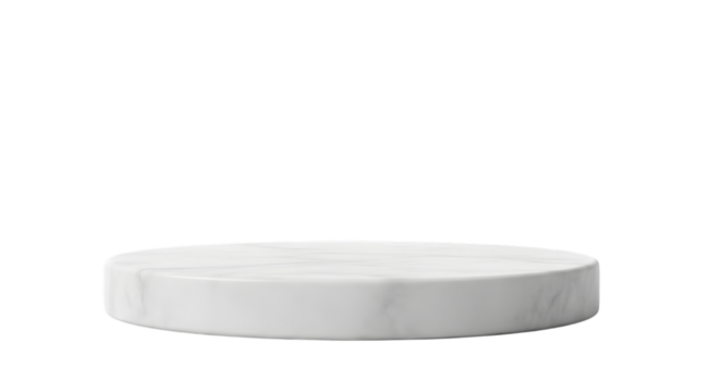 White round podium or stage isolated on transparent background for product display