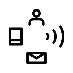 Communication. Online Communication vector icon illustration