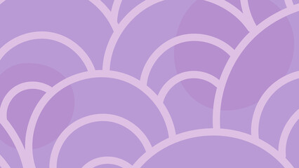 The image features a repeating pattern of overlapping, semi-circular shapes