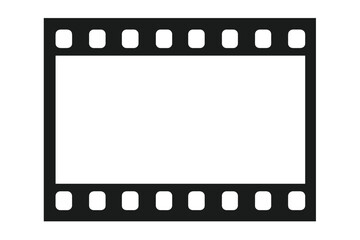 Blank film strip border with sprocket holes cutout for copy space