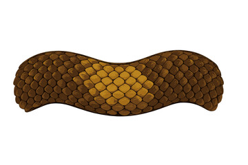 Wavy band of brown and gold reptile skin texture pattern