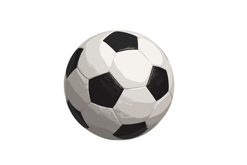 Fototapeta premium Classic black and white soccer ball isolated on a clean white background