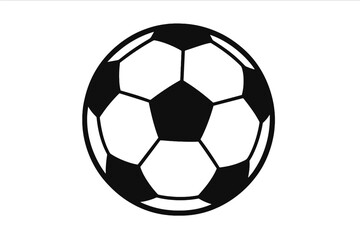 Obraz premium Classic black and white soccer ball icon graphic design