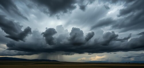 Imposing dark cloudscape, ominous sky, brooding atmosphere,   texture,   art