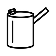 Simple line drawing of a watering can with a spout and handle
