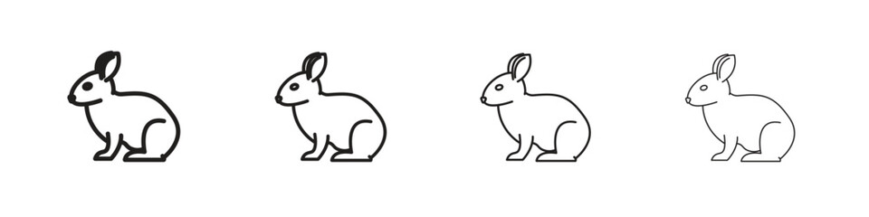 Obraz premium Rabbit icon. Vector isolated pictograms.