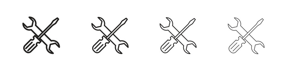 Repair icon. Vector isolated pictograms.