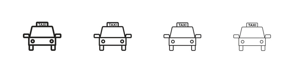 Obraz premium Taxi icon. Vector isolated pictograms.