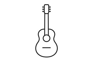 Naklejka premium Classic acoustic guitar musical instrument used for playing folk and country music