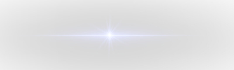 Fototapeta premium A horizontal blue neon line glows with futuristic energy and soft radiant shimmer. The smooth beam adds a clean digital highlight. Perfect PNG element for modern tech visuals.