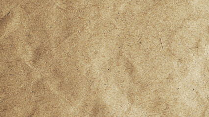 Abstract brown recycled paper background.
Old Kraft paper texture box craft stripes pattern.
top view.