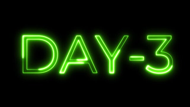 Day 3 Neon Text Animation