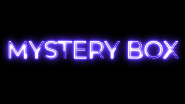 Mystery Box Neon Text Animation