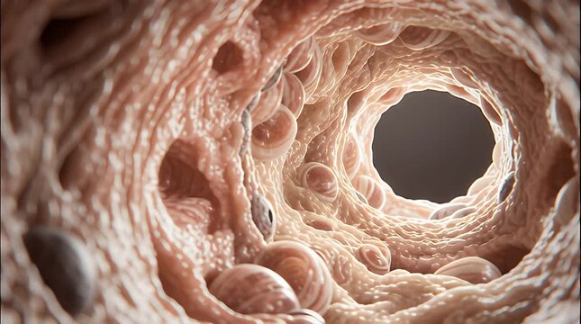 Inside View of Atherosclerosis - A Detailed Medical Visualization.