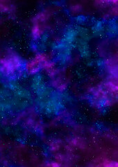 青紫のキラキラ輝く星空